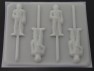 189sp Star Wonders C4TO Chocolate or Hard Candy Lollipop Mold